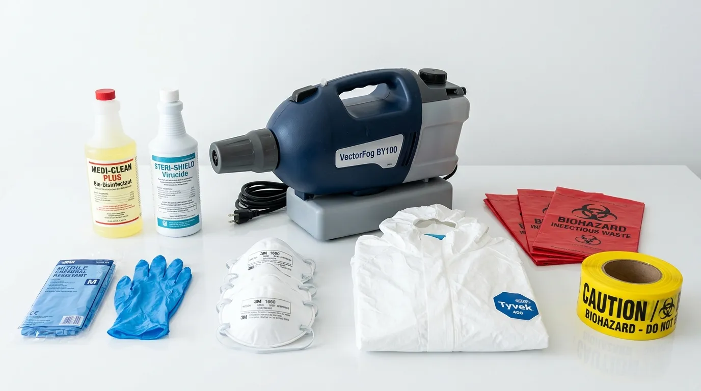 Professional biohazard remediation crew working in Bay Harbor Islands